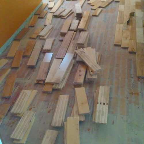 Hardwood floor installation
